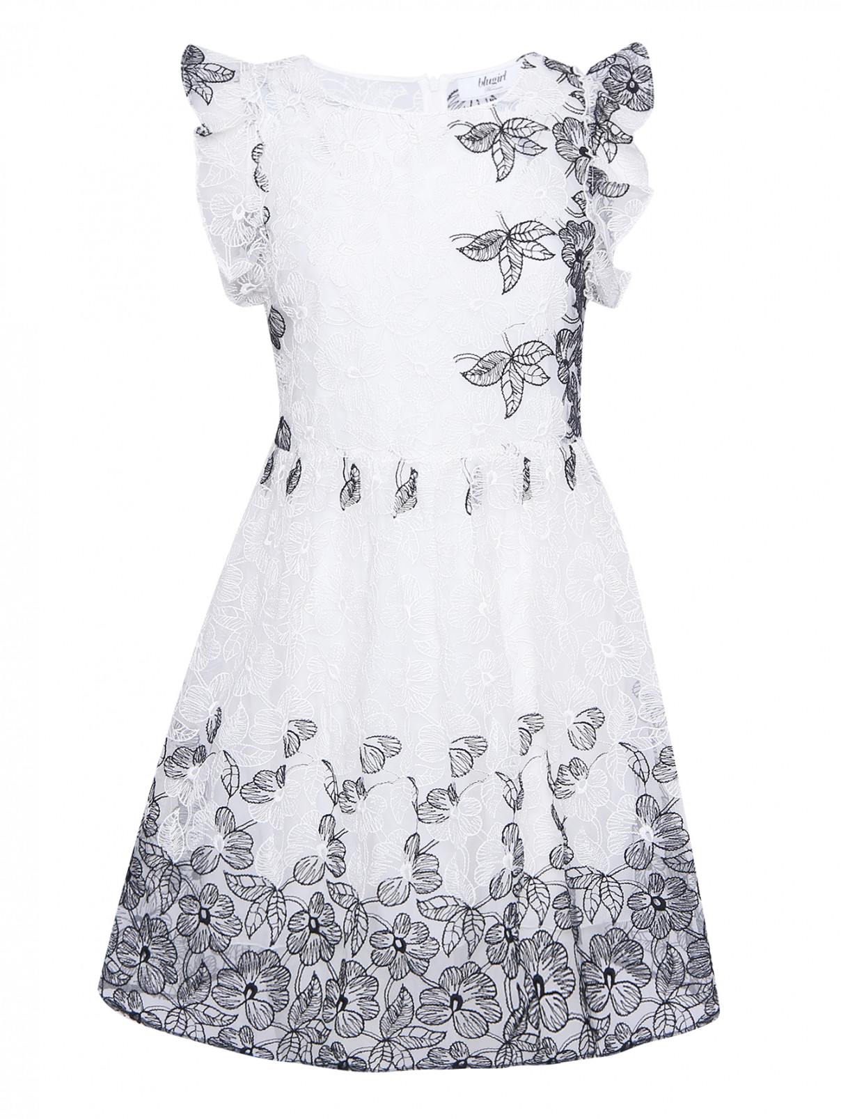 Платье-мини с вышивкой Blugirl  –  Общий вид  – Цвет:  Белый