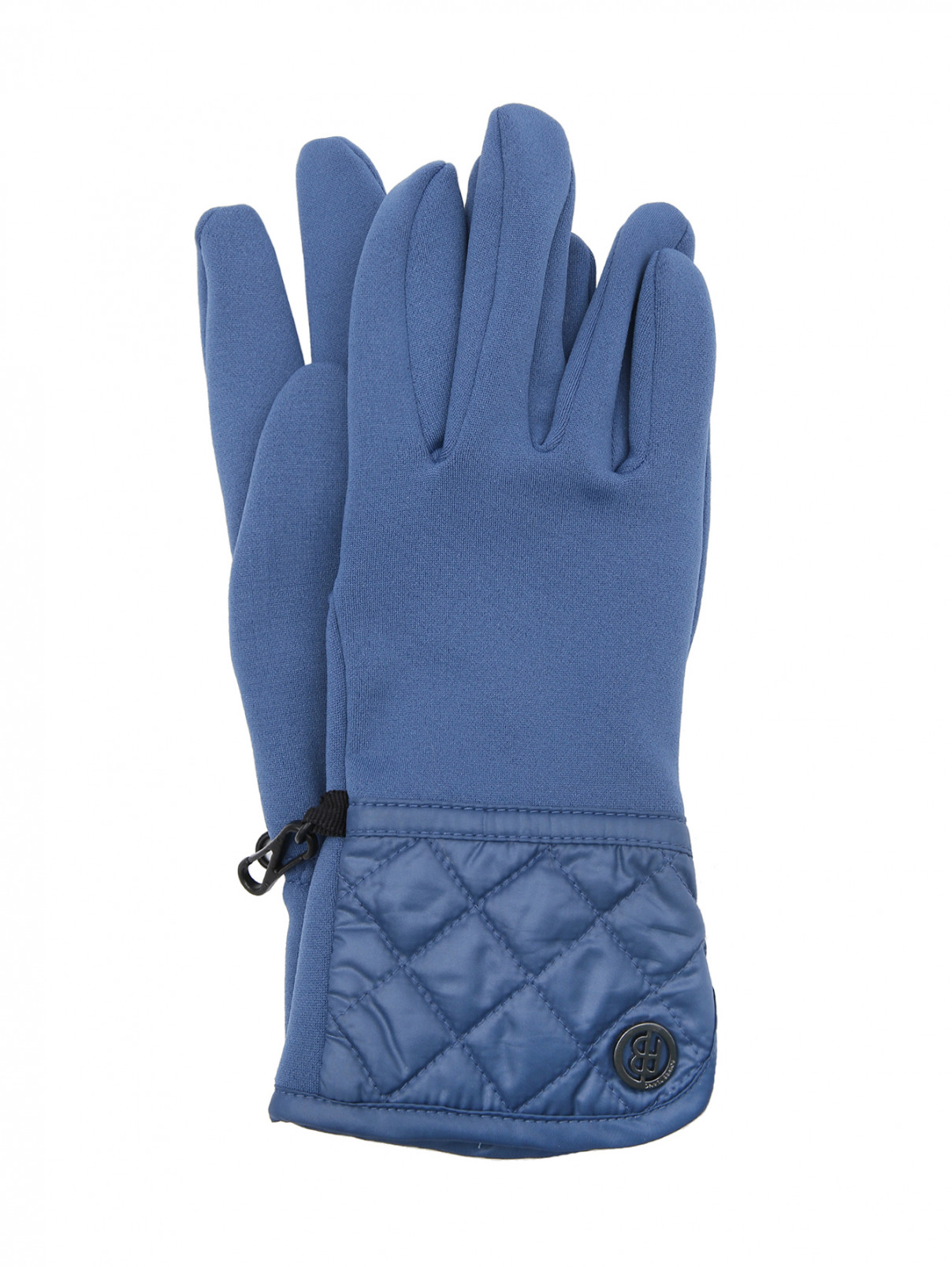 Перчатки со стеганой вставкой Poivre Blanc  –  Общий вид  – Цвет:  Синий
