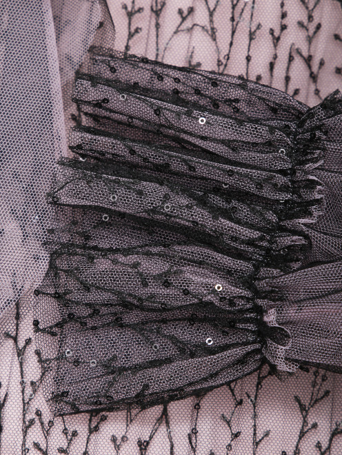 Платье с длинным рукавом и поясом - Деталь1