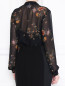 Блуза свободного кроя с цветочным узором Marina Sport  –  МодельВерхНиз1