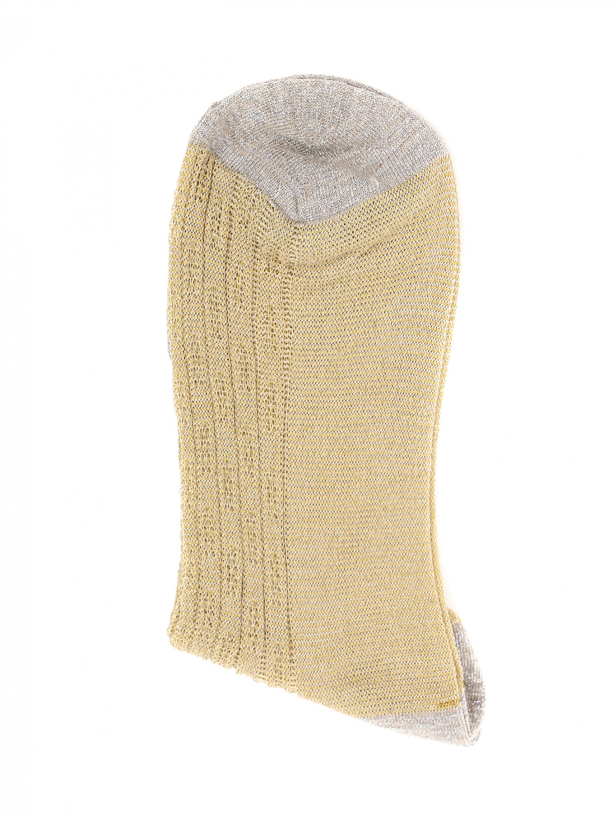 Носки из хлопка ALTO MILANO  –  Общий вид  – Цвет:  Золотой