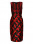 Платье-футляр с узором "гусиная лапка" Moschino Boutique  –  Общий вид