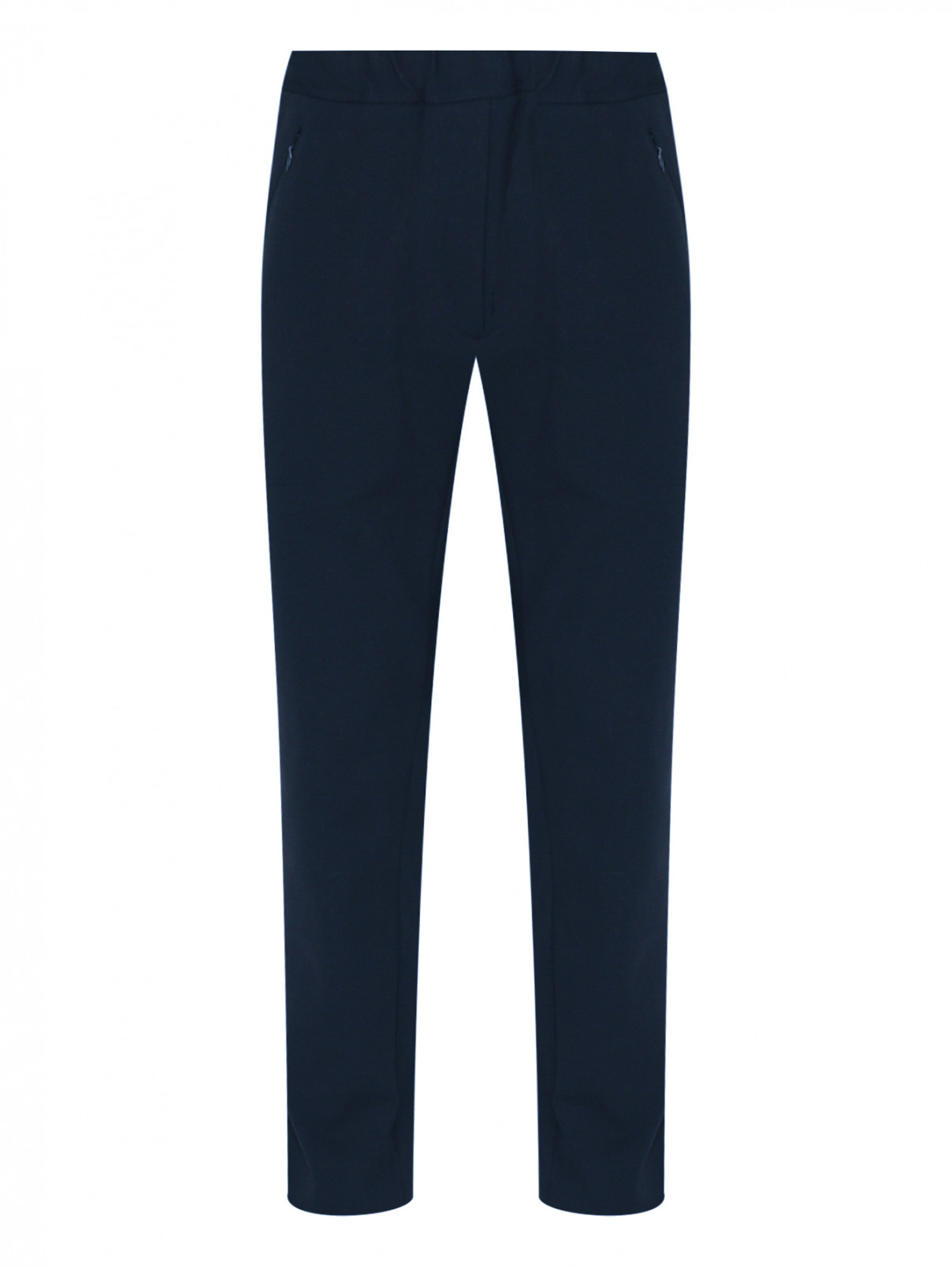 Трикотажные брюки с карманами LARDINI  –  Общий вид  – Цвет:  Синий