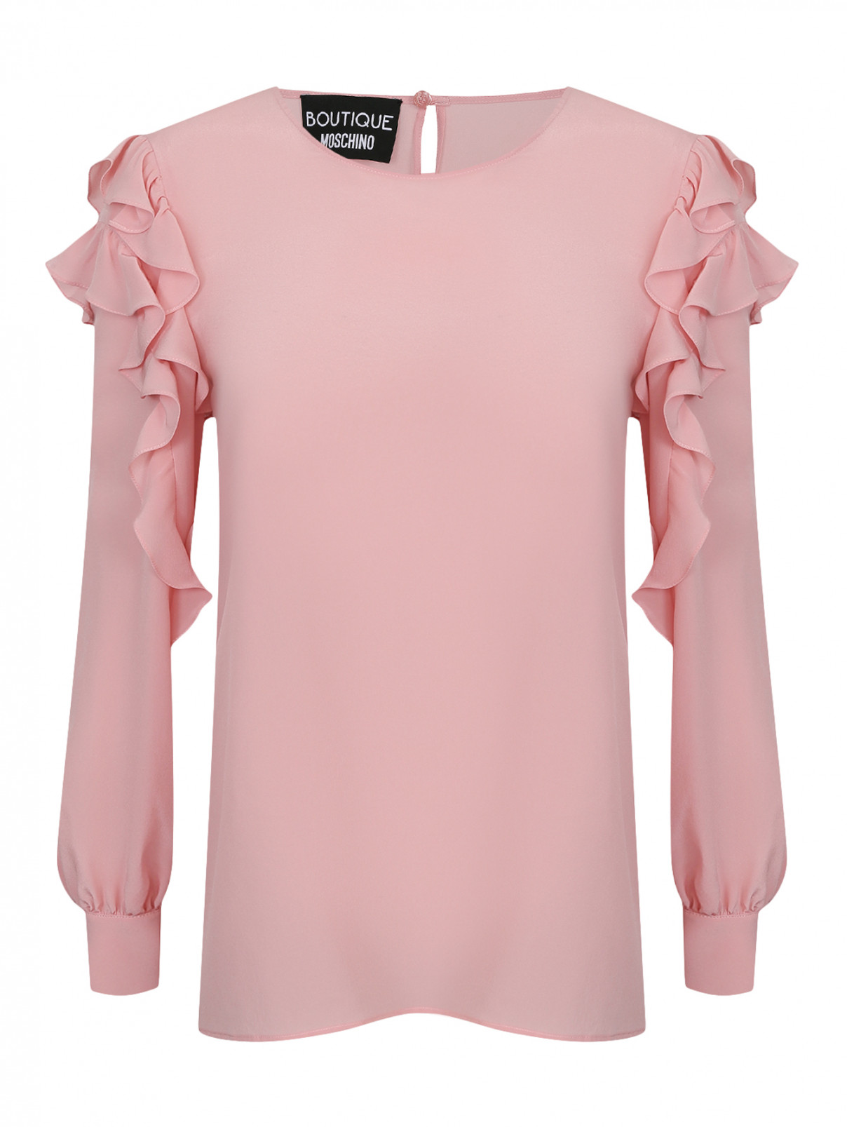 Блуза из шелка Moschino Boutique  –  Общий вид  – Цвет:  Розовый