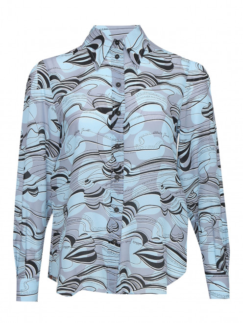 Блузка из шелка с узором Alberta Ferretti - Общий вид