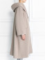 Пальто из шерсти свободного кроя с капюшоном Alberta Ferretti  –  Модель Верх-Низ2