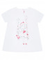 Хлопковая футболка с принтом и аппликацией Il Gufo  –  Общий вид