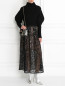Полупрозрачная юбка-миди декорированная пайетками Pianoforte  –  Модель Общий вид