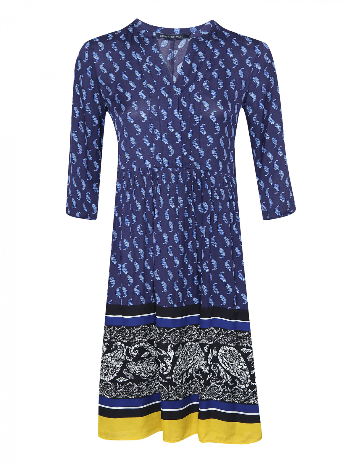 Платье-мини с узором PennyBlack  –  Общий вид  – Цвет:  Синий