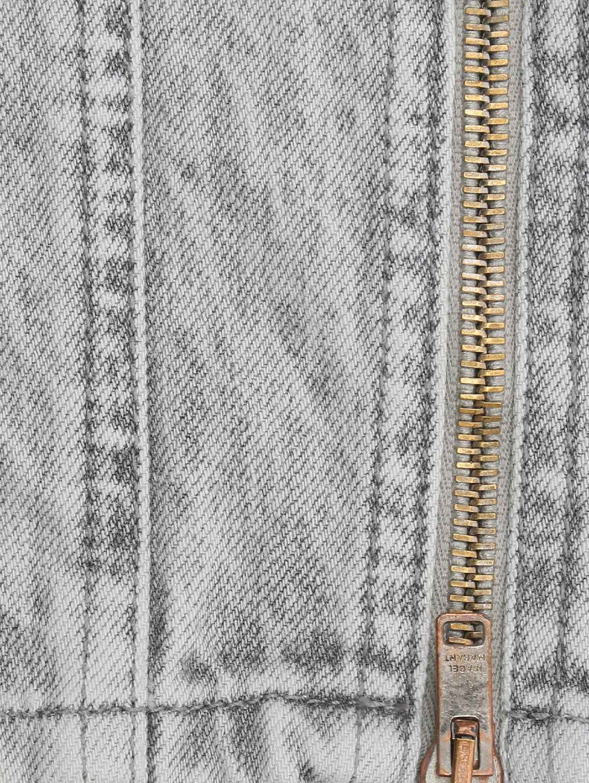 Джинсы на высокой талии с рельефами Isabel Marant  –  Деталь2  – Цвет:  Серый