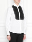 Блуза хлопковая, с декоративной отделкой воротника Karl Lagerfeld  –  МодельВерхНиз