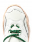 Кроссовки из текстиля и кожи с контрастными шнурками N21  –  Обтравка3