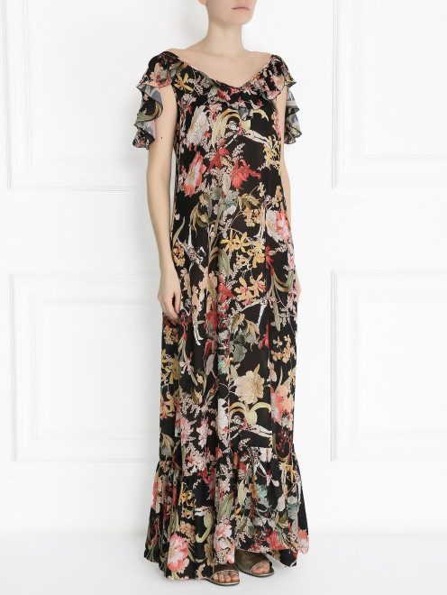 Платье-макси с цветочным узором I'M Isola Marras - Модель Верх-Низ