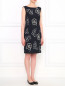 Платье-футляр из шерсти с вышивкой Moschino  –  Модель Общий вид