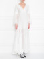 Платье из хлопка и шелка с кружевной отделкой Ermanno Firenze  –  МодельВерхНиз