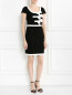 Платье-мини из хлопка с контрастной отделкой Moschino Boutique  –  Модель Общий вид