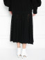Полупрозрачная юбка из шерсти с узором Jil Sander  –  МодельВерхНиз1