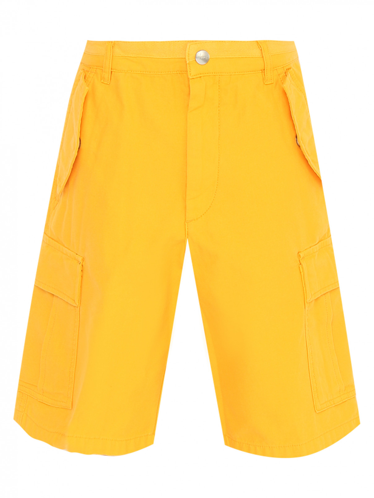 Однотонные шорты с карманами Diesel  –  Общий вид  – Цвет:  Оранжевый