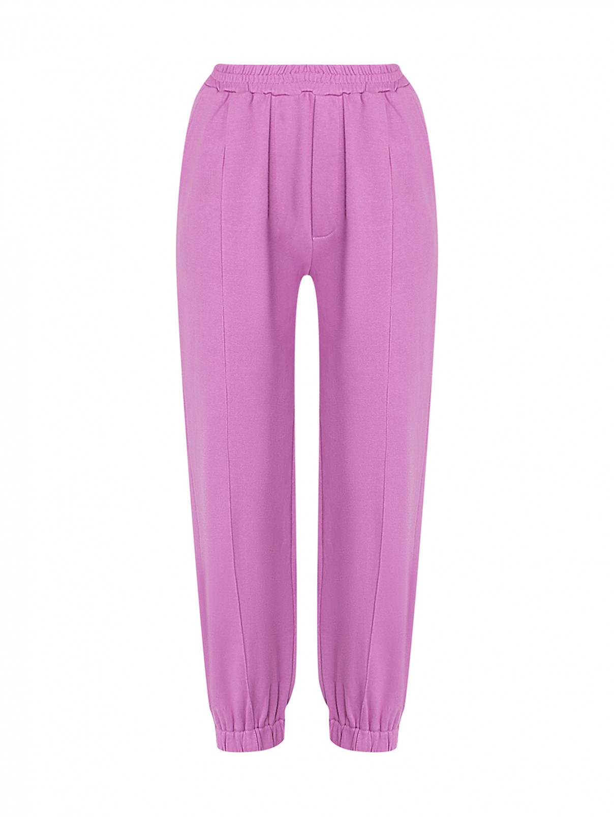 Трикотажные брюки на резинке с карманами Suncoo  –  Общий вид  – Цвет:  Фиолетовый