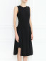 Платье-миди со складками и контрастной отделкой DKNY  –  Модель Верх-Низ