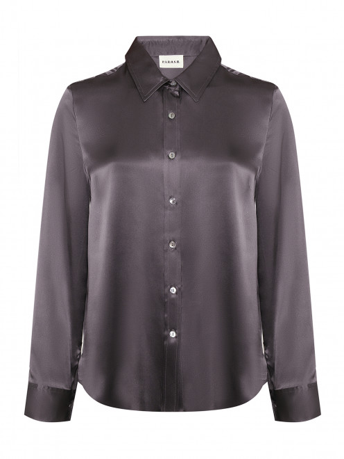 Блуза однотонная из шелка - Общий вид