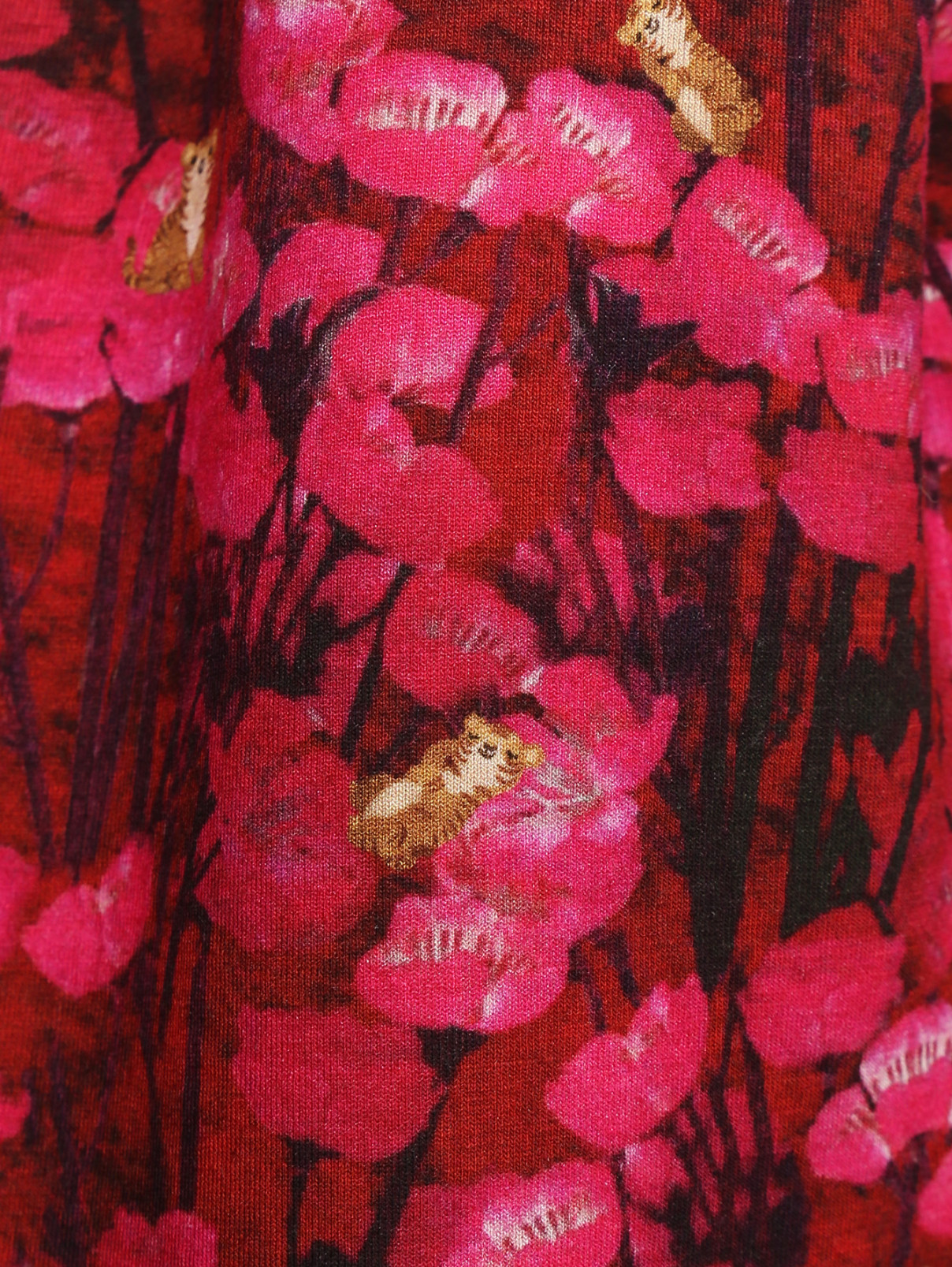Юбка трикотажная из вискозы с узором Max Mara  –  Деталь1  – Цвет:  Розовый