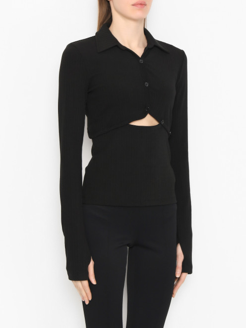Топ с длинными рукавами и вырезами Helmut Lang - МодельВерхНиз