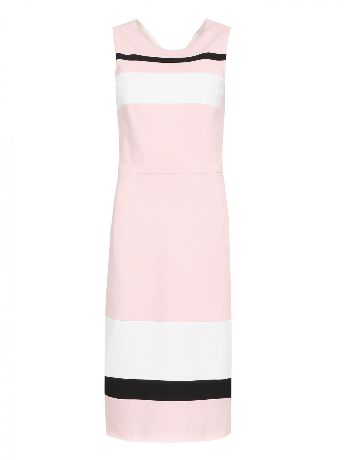 Платье-футляр с контрастными вставками Paul Smith  –  Общий вид  – Цвет:  Розовый