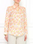 Блуза с цветочным узором, декорированная пайетками и стеклярусом Weekend Max Mara  –  Модель Верх-Низ