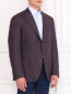 Пиджак из шерсти, хлопка и кашемира с узором Isaia  –  Модель Верх-Низ