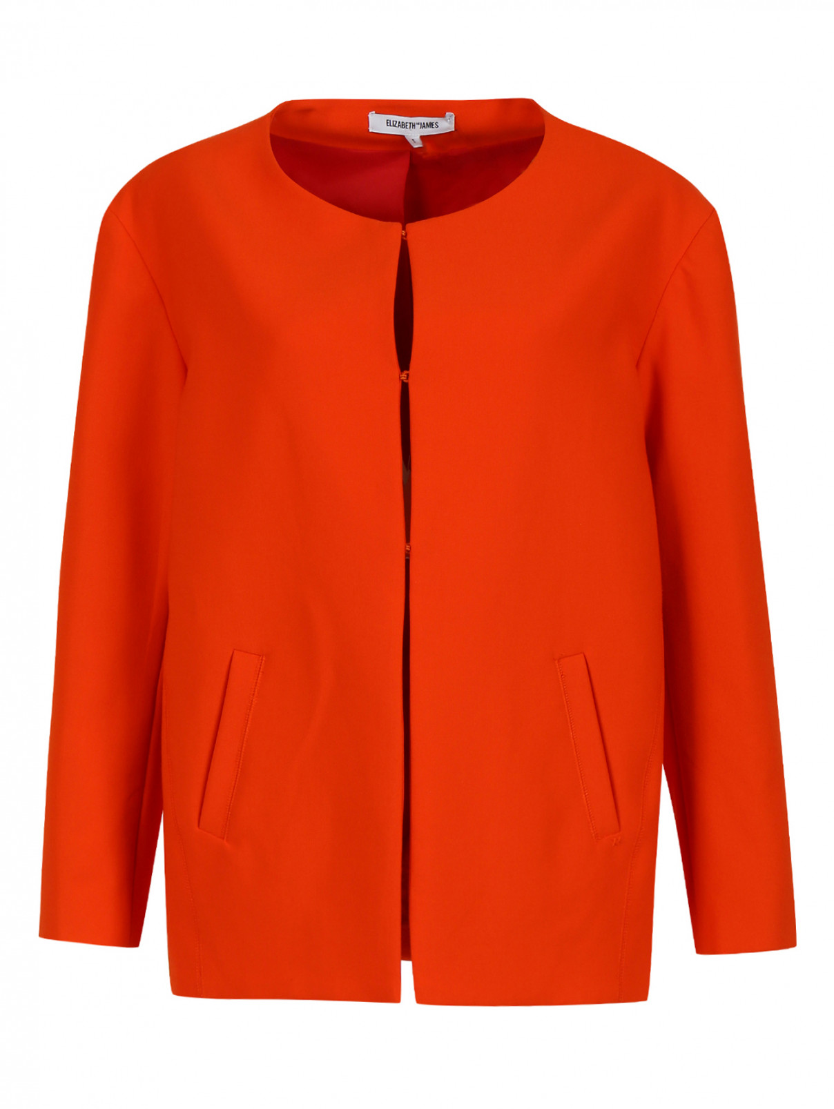 Жакет свободного кроя с боковыми карманами Elizabeth & James  –  Общий вид  – Цвет:  Оранжевый