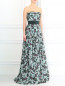 Платье-макси из шелка с цветочным узором и съемными бретелями Giambattista Valli  –  Модель Верх-Низ