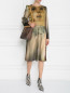Платье из ткани с принтом Moschino  –  МодельОбщийВид