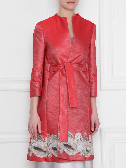 Пальто хлопковое с принтом Weekend Max Mara - МодельВерхНиз