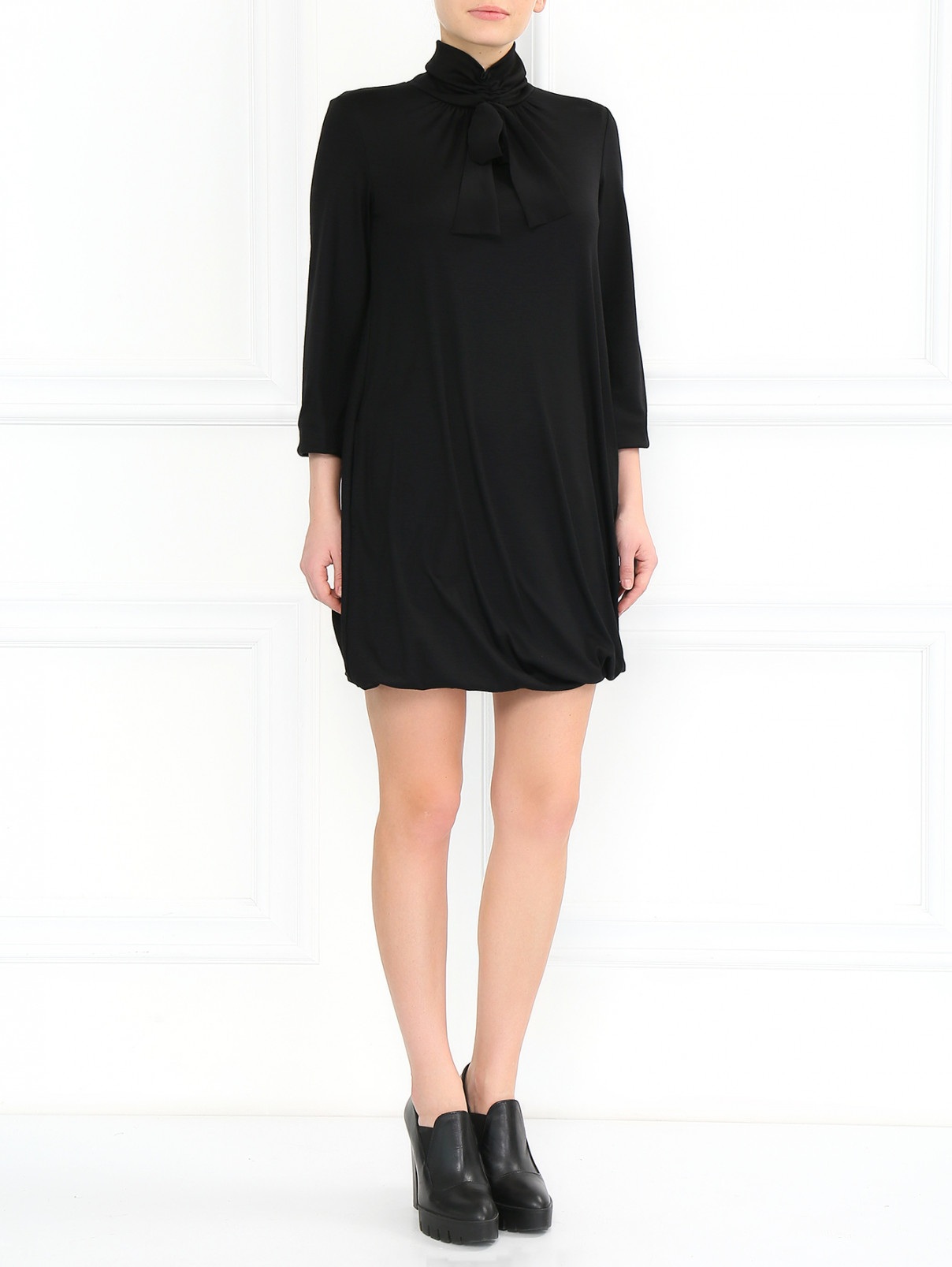 Платье свободного кроя Moschino Cheap&Chic  –  Модель Общий вид  – Цвет:  Черный