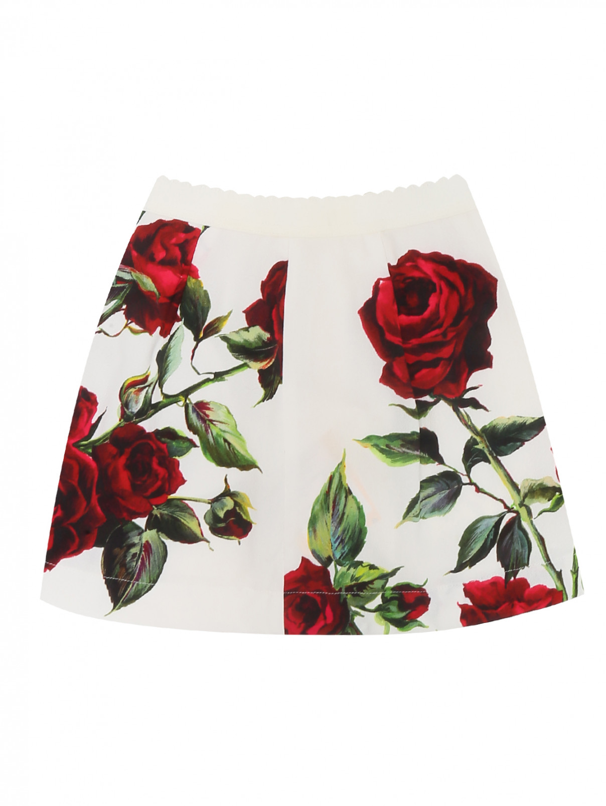 Юбка на резинке с цветочным узором Dolce & Gabbana  –  Общий вид  – Цвет:  Мультиколор