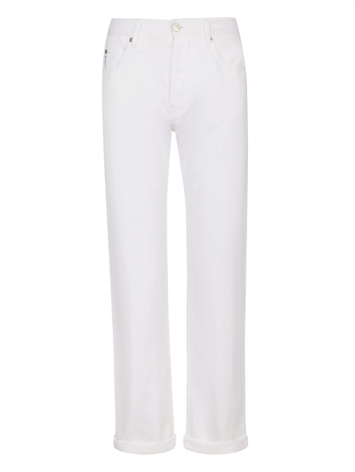 Джинсы прямого кроя Armani Jeans  –  Общий вид  – Цвет:  Белый