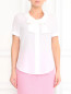 Шелковая блуза с коротким рукавом Moschino Couture  –  Модель Верх-Низ