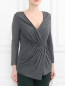Блуза из смешанной шерсти с драпировкой Alberta Ferretti  –  Модель Верх-Низ