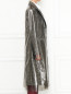 Двубортное пальто из шерсти и винила с узором Calvin Klein 205W39NYC  –  МодельВерхНиз2