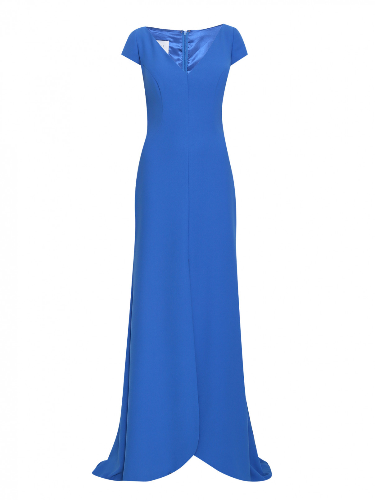 Платье макси однотонное Rosa Clara  –  Общий вид  – Цвет:  Синий