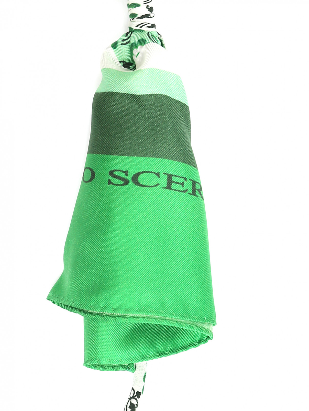 Пояс из шелка с узором Ermanno Scervino  –  Деталь  – Цвет:  Зеленый