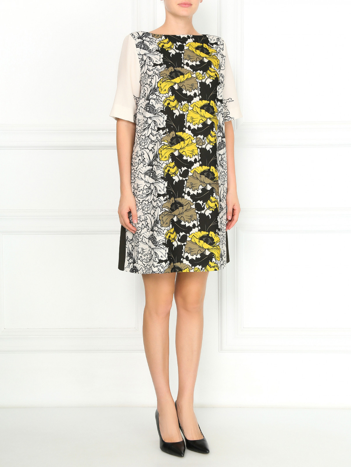 Свободное платье с цветочным узором Isola Marras  –  Модель Общий вид  – Цвет:  Узор