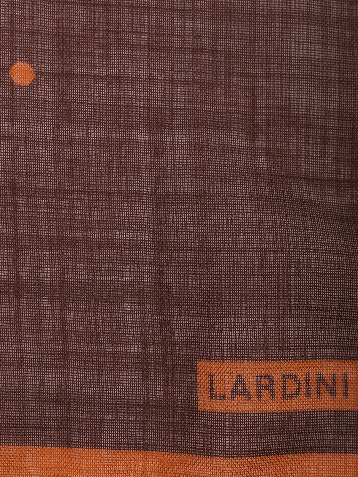 Платок из шерсти и шелка с узором LARDINI  –  Деталь  – Цвет:  Коричневый