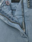 Укороченные брюки из хлопка и льна декорированные вышивкой Ermanno Scervino  –  Деталь1