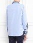 Рубашка из хлопка с контрастной вышивкой Tory Burch  –  Модель Верх-Низ1