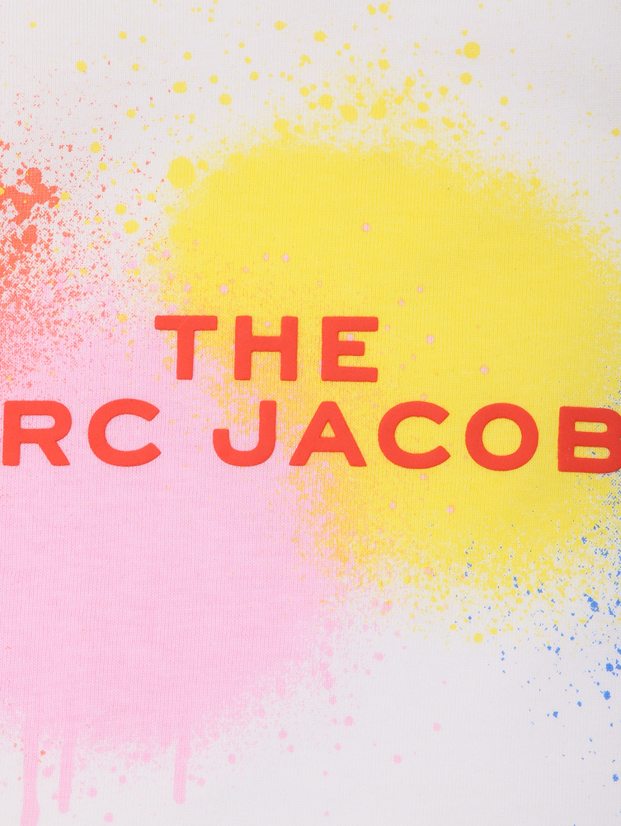 Футболка с принтом из хлопка Little Marc Jacobs  –  Деталь  – Цвет:  Белый