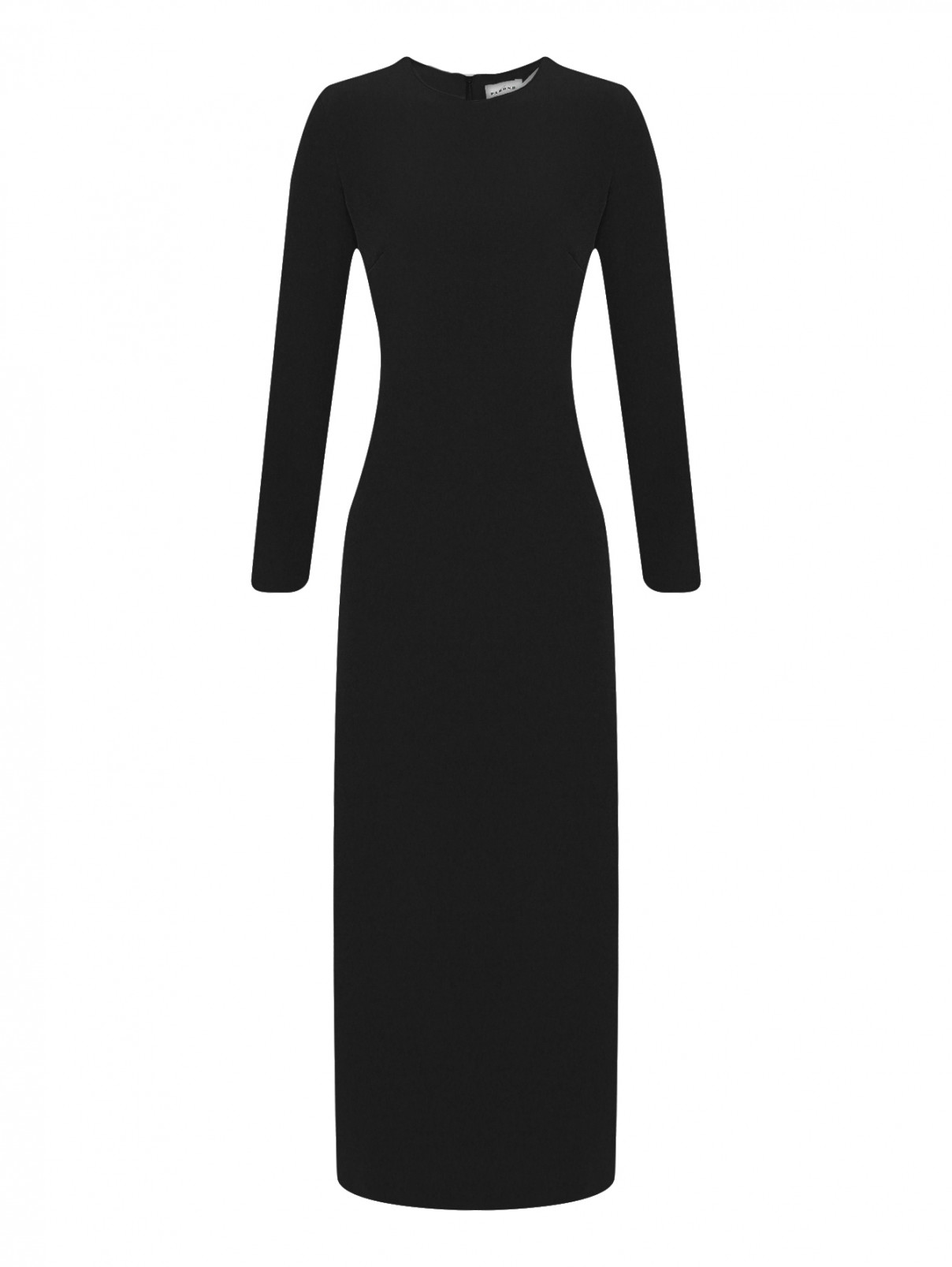 Платье-макси с разрезом P.A.R.O.S.H.  –  Общий вид  – Цвет:  Черный