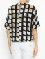 Блуза из шелка с геометрическим узором Barba Napoli  –  МодельВерхНиз1