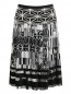 Плиссированная юбка из шелка  с абстрактным узором Jean Paul Gaultier  –  Общий вид